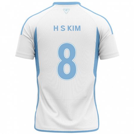 Kandiny Herren Seung-Hyun Kim #8 Weiß Blau Auswärtstrikot Trikot 2024/25 T-Shirt