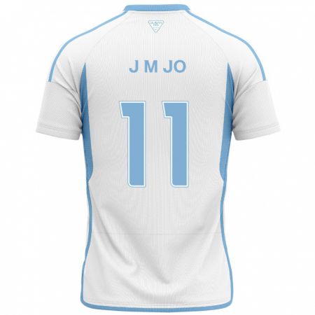 Kandiny Herren Min-Jae Jo #11 Weiß Blau Auswärtstrikot Trikot 2024/25 T-Shirt