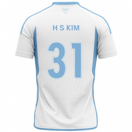 Kandiny Herren Se-Hyoung Kim #31 Weiß Blau Auswärtstrikot Trikot 2024/25 T-Shirt