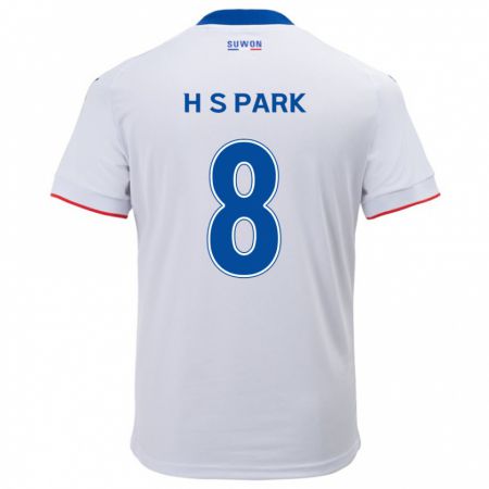 Kandiny Herren Sang-Hyeok Park #8 Weiß Blau Auswärtstrikot Trikot 2024/25 T-Shirt