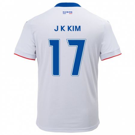 Kandiny Herren Kyeong-Jung Kim #17 Weiß Blau Auswärtstrikot Trikot 2024/25 T-Shirt