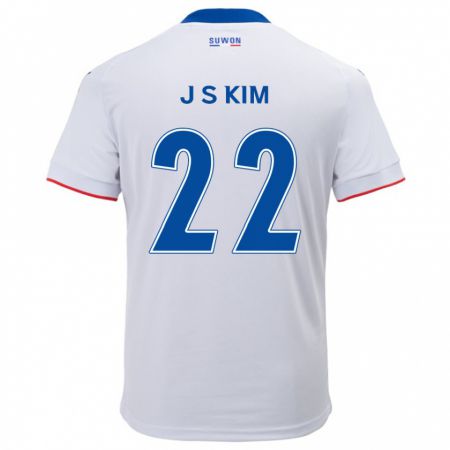 Kandiny Herren Sang-Jun Kim #22 Weiß Blau Auswärtstrikot Trikot 2024/25 T-Shirt