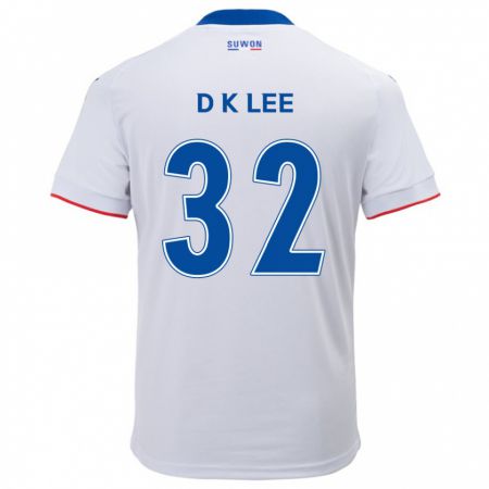 Kandiny Herren Kyu-Dong Lee #32 Weiß Blau Auswärtstrikot Trikot 2024/25 T-Shirt