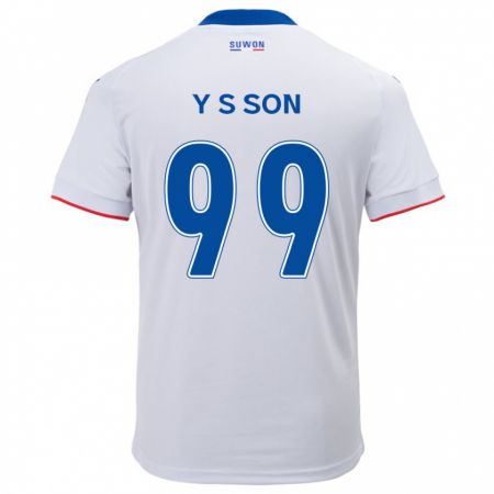 Kandiny Herren Suk-Yong Son #99 Weiß Blau Auswärtstrikot Trikot 2024/25 T-Shirt