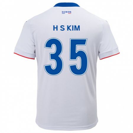 Kandiny Herren Seung-Hyun Kim #35 Weiß Blau Auswärtstrikot Trikot 2024/25 T-Shirt