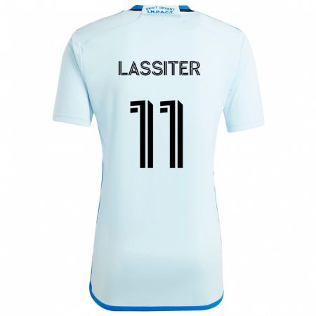 Kandiny Herren Ariel Lassiter #11 Eisblau Auswärtstrikot Trikot 2024/25 T-Shirt