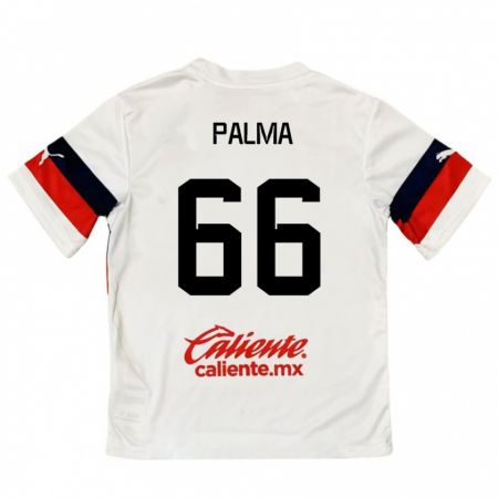 Kandiny Herren Arturo Palma #66 Weiß Rot Auswärtstrikot Trikot 2024/25 T-Shirt