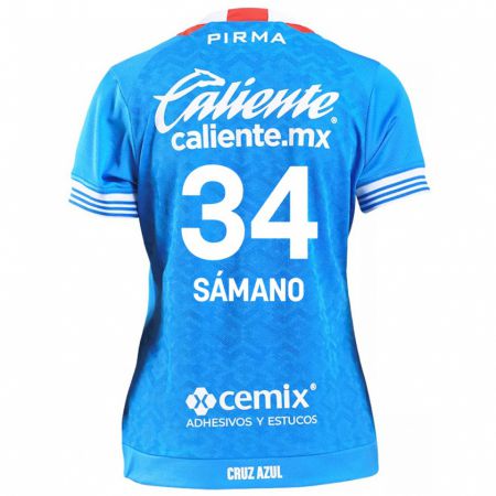 Kandiny Damen Leonardo Sámano #34 Himmelblau Heimtrikot Trikot 2024/25 T-Shirt