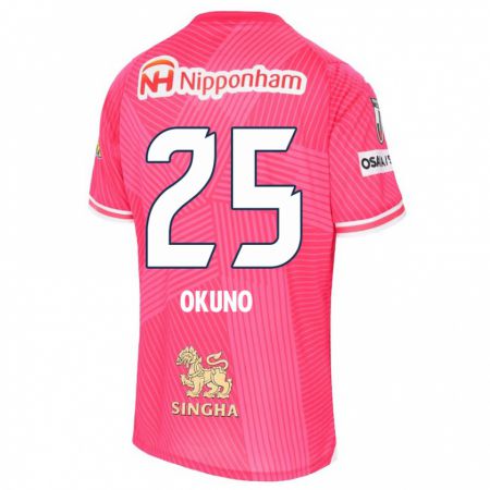 Kandiny Damen Hiroaki Okuno #25 Rosa Weiß Heimtrikot Trikot 2024/25 T-Shirt