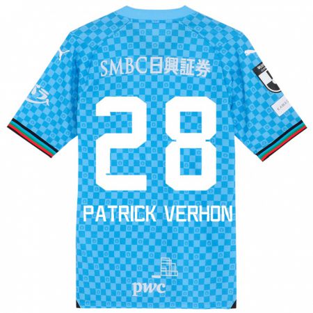 Kandiny Damen Patrick Verhon #28 Azurblau Heimtrikot Trikot 2024/25 T-Shirt