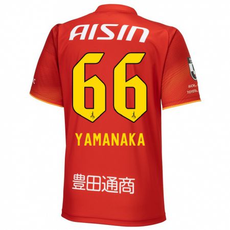 Kandiny Damen Ryosuke Yamanaka #66 Rot Weiß Gelb Heimtrikot Trikot 2024/25 T-Shirt