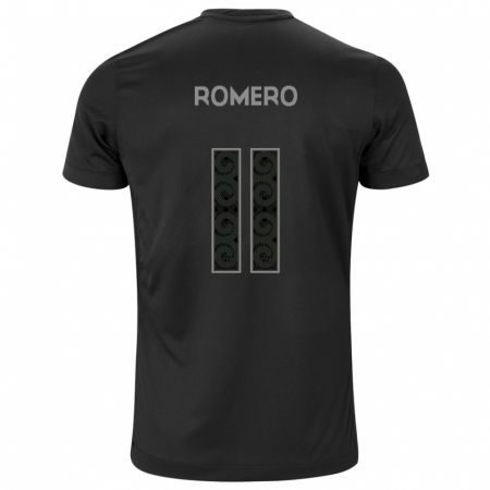 Kandiny Damen Ángel Romero #11 Schwarz Auswärtstrikot Trikot 2024/25 T-Shirt