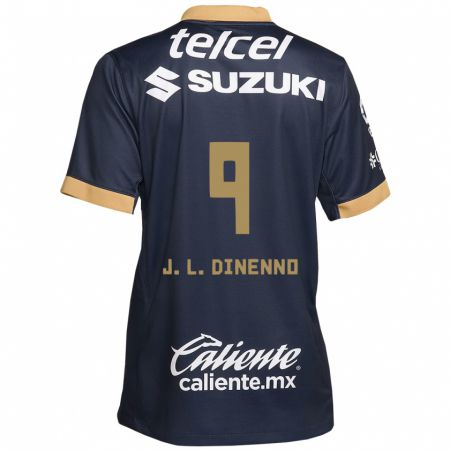 Kandiny Damen Juan Dinenno #9 Obsidian Gold Weiß Auswärtstrikot Trikot 2024/25 T-Shirt