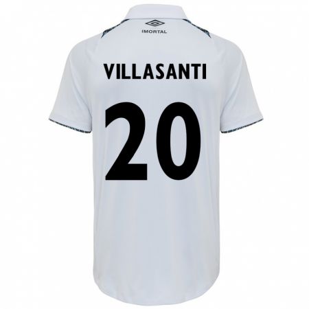 Kandiny Damen Mathías Villasanti #20 Weiß Blau Auswärtstrikot Trikot 2024/25 T-Shirt