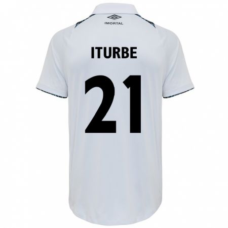 Kandiny Damen Juan Iturbe #21 Weiß Blau Auswärtstrikot Trikot 2024/25 T-Shirt