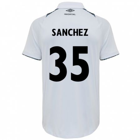 Kandiny Damen Lari Sanchez #35 Weiß Blau Auswärtstrikot Trikot 2024/25 T-Shirt