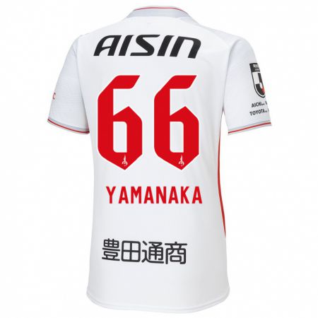 Kandiny Damen Ryosuke Yamanaka #66 Weiß Gelb Rot Auswärtstrikot Trikot 2024/25 T-Shirt