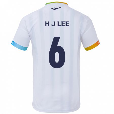 Kandiny Damen Ju-Hwan Lee #6 Weiß Blau Auswärtstrikot Trikot 2024/25 T-Shirt