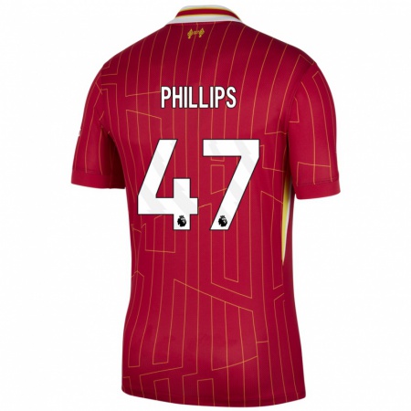 Kandiny Kinder Nathaniel Phillips #47 Rot Gelb Weiß Heimtrikot Trikot 2024/25 T-Shirt