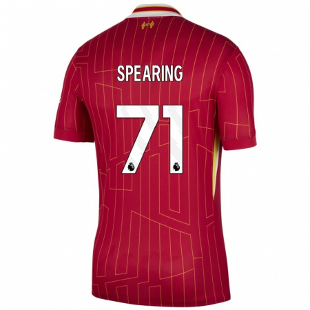 Kandiny Kinder Jay Spearing #71 Rot Gelb Weiß Heimtrikot Trikot 2024/25 T-Shirt