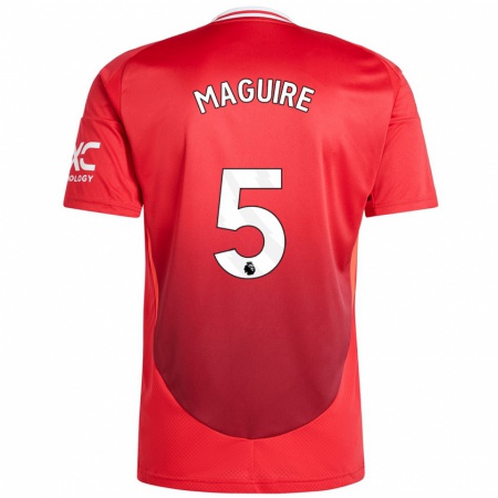 Kandiny Kinder Harry Maguire #5 Hellrot Heimtrikot Trikot 2024/25 T-Shirt