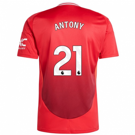 Kandiny Kinder Antony #21 Hellrot Heimtrikot Trikot 2024/25 T-Shirt