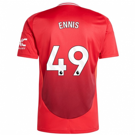 Kandiny Kinder Ethan Ennis #49 Hellrot Heimtrikot Trikot 2024/25 T-Shirt