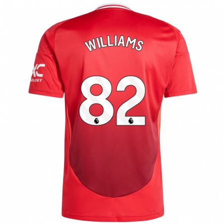 Kandiny Kinder Ethan Williams #82 Hellrot Heimtrikot Trikot 2024/25 T-Shirt