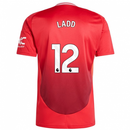 Kandiny Kinder Hayley Ladd #12 Hellrot Heimtrikot Trikot 2024/25 T-Shirt