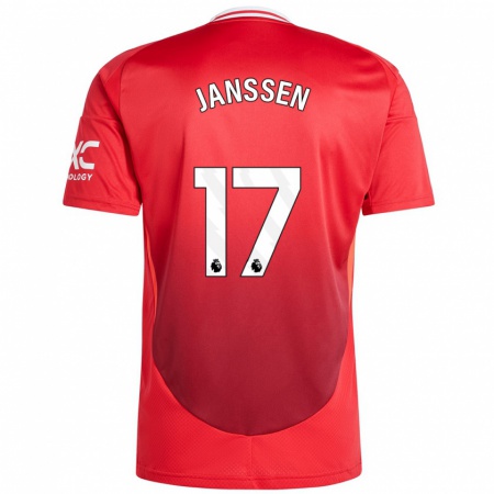 Kandiny Kinder Dominique Janssen #17 Hellrot Heimtrikot Trikot 2024/25 T-Shirt