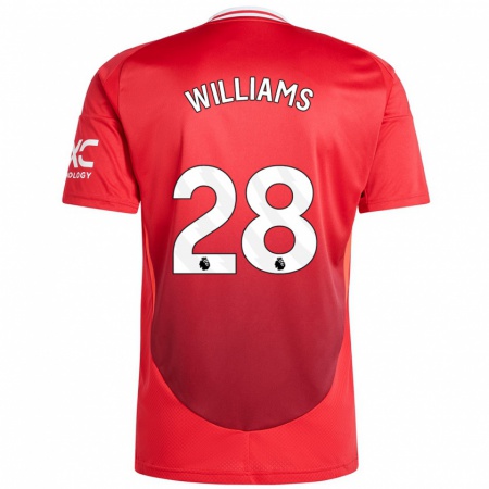 Kandiny Kinder Rachel Williams #28 Hellrot Heimtrikot Trikot 2024/25 T-Shirt