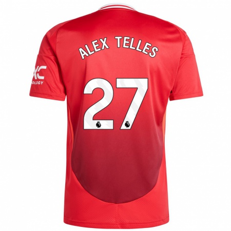 Kandiny Kinder Alex Nicolao Telles #27 Hellrot Heimtrikot Trikot 2024/25 T-Shirt