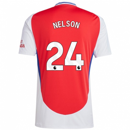 Kandiny Kinder Reiss Nelson #24 Rot Weiß Heimtrikot Trikot 2024/25 T-Shirt