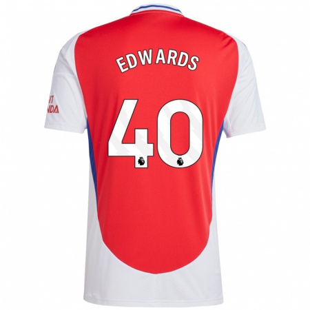 Kandiny Kinder Khayon Edwards #40 Rot Weiß Heimtrikot Trikot 2024/25 T-Shirt