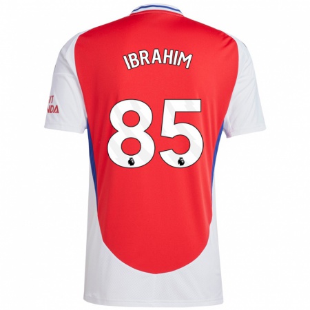 Kandiny Kinder Ife Ibrahim #85 Rot Weiß Heimtrikot Trikot 2024/25 T-Shirt