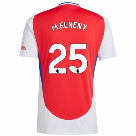 Kandiny Kinder Mohamed Elneny #25 Rot Weiß Heimtrikot Trikot 2024/25 T-Shirt