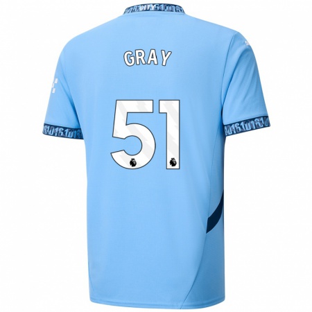 Kandiny Kinder Charlie Gray #51 Marineblau Heimtrikot Trikot 2024/25 T-Shirt