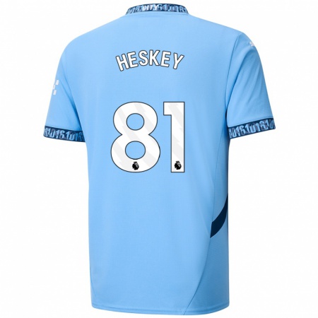 Kandiny Kinder Jaden Heskey #81 Marineblau Heimtrikot Trikot 2024/25 T-Shirt