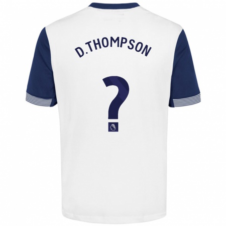 Kandiny Kinder Dylan Thompson #0 Weiß Blau Heimtrikot Trikot 2024/25 T-Shirt