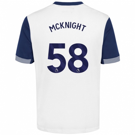 Kandiny Kinder Maxwell Mcknight #58 Weiß Blau Heimtrikot Trikot 2024/25 T-Shirt