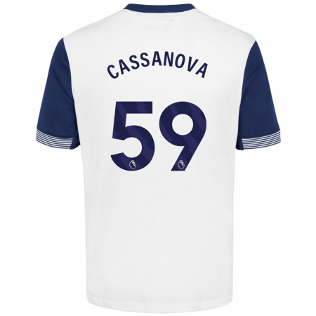 Kandiny Kinder Dante Cassanova #59 Weiß Blau Heimtrikot Trikot 2024/25 T-Shirt