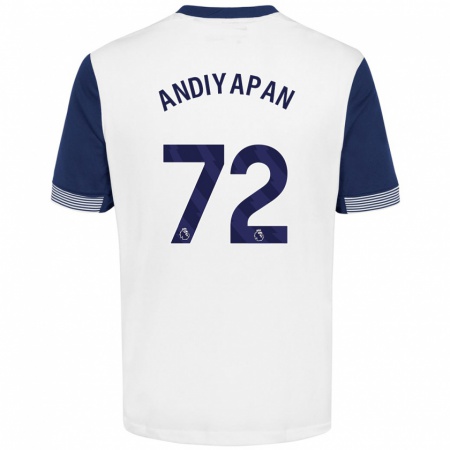 Kandiny Kinder William Andiyapan #72 Weiß Blau Heimtrikot Trikot 2024/25 T-Shirt