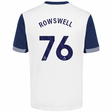 Kandiny Kinder James Rowswell #76 Weiß Blau Heimtrikot Trikot 2024/25 T-Shirt