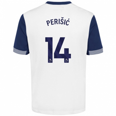 Kandiny Kinder Ivan Perisic #14 Weiß Blau Heimtrikot Trikot 2024/25 T-Shirt