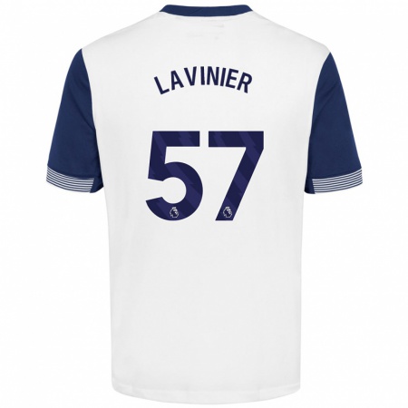 Kandiny Kinder Marcel Lavinier #57 Weiß Blau Heimtrikot Trikot 2024/25 T-Shirt