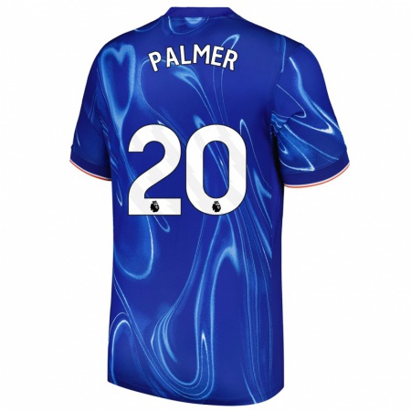 Kandiny Kinder Cole Palmer #20 Blau Weiß Heimtrikot Trikot 2024/25 T-Shirt