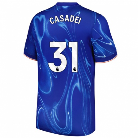 Kandiny Kinder Cesare Casadei #31 Blau Weiß Heimtrikot Trikot 2024/25 T-Shirt