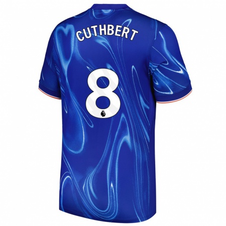 Kandiny Kinder Erin Cuthbert #8 Blau Weiß Heimtrikot Trikot 2024/25 T-Shirt