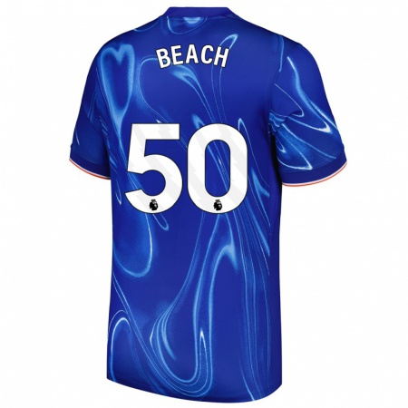 Kandiny Kinder Eddie Beach #50 Blau Weiß Heimtrikot Trikot 2024/25 T-Shirt