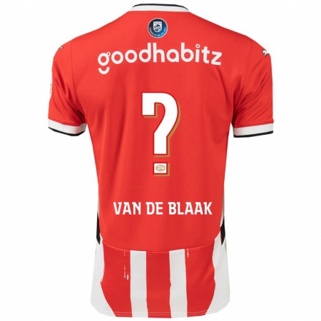 Kandiny Kinder Emmanuel Van De Blaak #0 Rot Weiß Heimtrikot Trikot 2024/25 T-Shirt